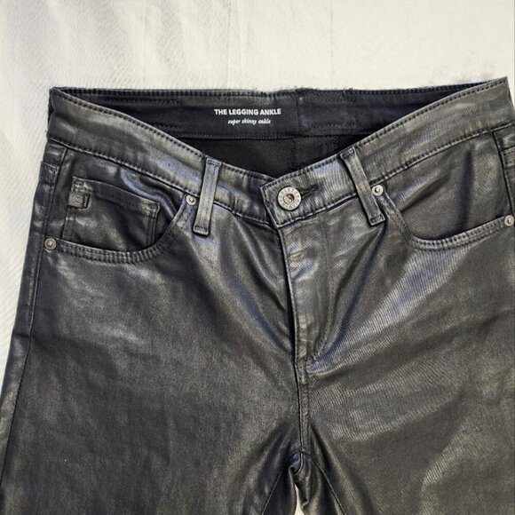 AG The Legging Ankle Moto Super Skinny Ankle Metallic, sz 26 - Picture 2 of 8